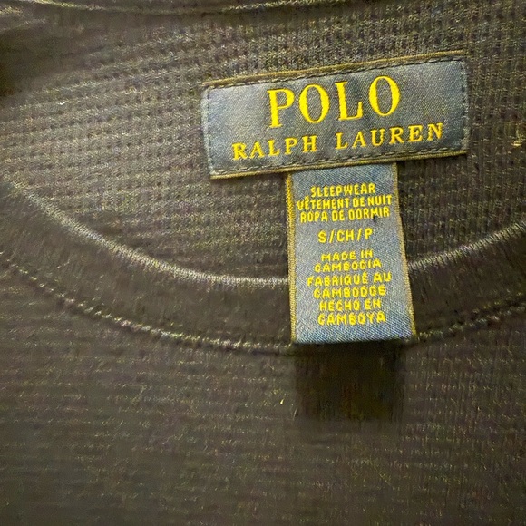 Ralph Lauren Blue Long Sleeve  thermal sleepwear size small - Picture 3 of 5